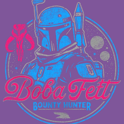 Camiseta de manga corta de Star Wars: El libro de Boba Fett Galactic Hunter Girls, color morado baya, talla mediana