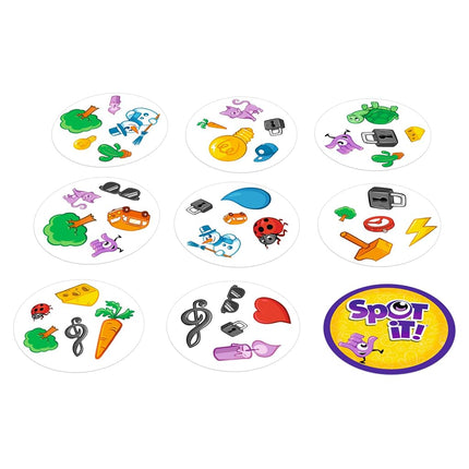 Zygomatic Spot It! Giant Card Game - Oversized Matching with 4 Exclusive Mini-Games, Fast-Paced Family Game for Kids & Adults, Ages 6+, 2-12 Players, 15 Minute Playtime, Made