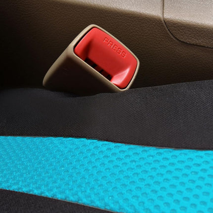 Flying Banner Car Seat Covers Front Seats and Rear Bench Mesh Fabric Rear Bench Split Polyester Cover Easy Installation SUV CAR Woman Lady Femal (Full Set, Black Mint Blue)…