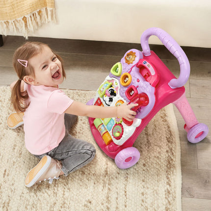 Andador de aprendizaje VTech Sit-to-Stand (embalaje sin frustraciones), rosa