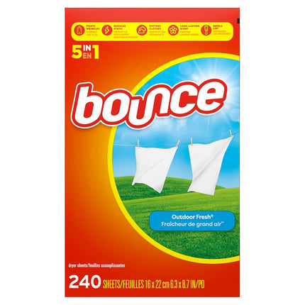 Bounce Fabric Softener and Dryer Sheets, Outdoor Fresh, 240 Count