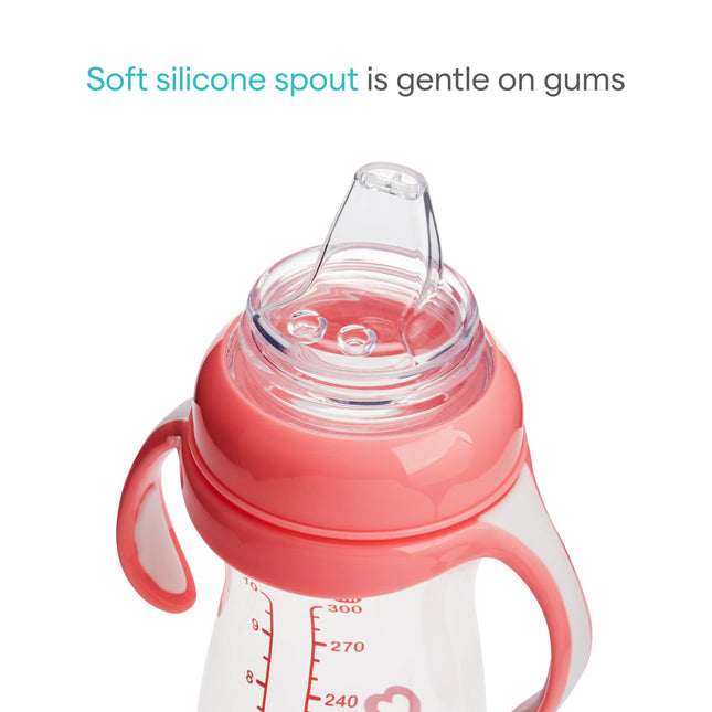 Munchkin Gentle Transition Baby Sippy Cup, Baby's First Sippy - Helps Babies & Toddlers Transitioning from Bottles to Cups, Spill Proof, 9 Months & Up, 10 Ounce, Green