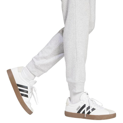 adidas Men's Essentials Feel Cozy Fleece Pants, Light Grey Heather/Black, Large Tall