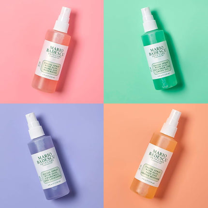 Mario Badescu Facial Spray Collection (Pack of 4) - Aloe, Cucumber, Green Tea, Herbs, Rosewater, Chamomile, Lavender, Sage and Orange Blossom - 400ml