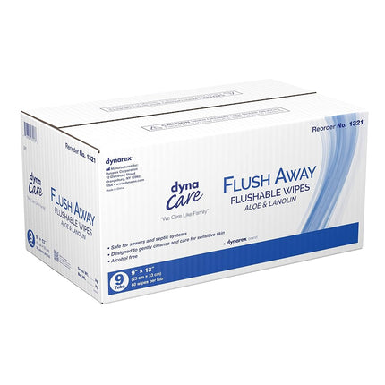 Flush Away Flushable Wipes Biodegradable Adult Tub Pack - Pack of 60