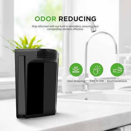 Nutrichef Replacement Filter - Replace Your Nutrichef Electric Kitchen Compost Filter | Optimal Replacement Every 3-6 Months | Easy Installation | Activated Charcoal Refills