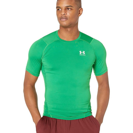 Camiseta de manga corta de compresión HeatGear para hombre de Under Armour, Team Kelly Green (305)/White, XXL