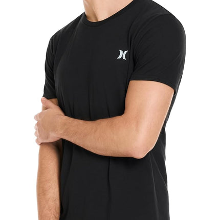Hurley Men's 2 Pack Cotton Crewneck Short Sleeve T-Shirt, Black/Artillery, Medium