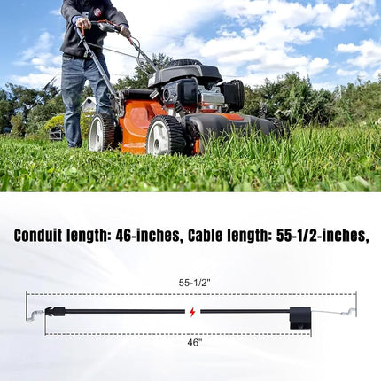 Mannial 158152 582991501 Câble de commande de zone pour tondeuse à gazon poussée Poulan Pro Sears Craftsman Weed Eater Pièces de câble d'accélérateur pour tondeuse à gazon Crafstman Poulan Pro Modèle 917
