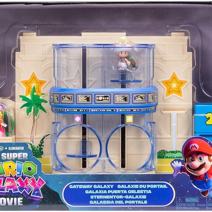 The Super Mario Galaxy Movie Galaxy Gateway Diorama with 1.5" Figures