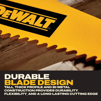 DEWALT Reciprocating Saw Blades, Bi-Metal Set with Case, 10-Piece (DW4898), Yellow
