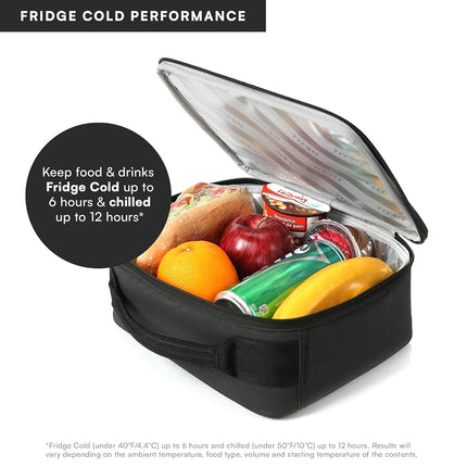 Titan Fridge Cold Lunch Box with 2 350g Ice Walls®, Black Ice