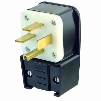 Leviton Straight Blade Plug, 50 Amp, 250 Volt- 3PY