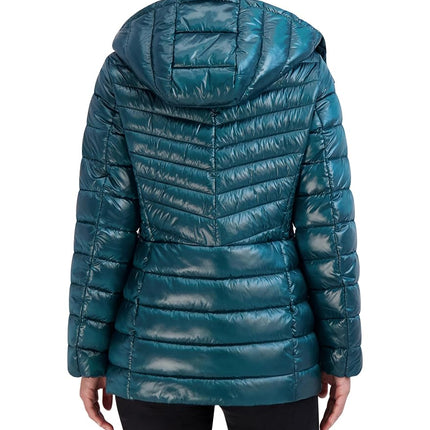 Cole Haan Doudoune Perle à Capuche Amovible Émeraude TP (8-10), Émeraude, M