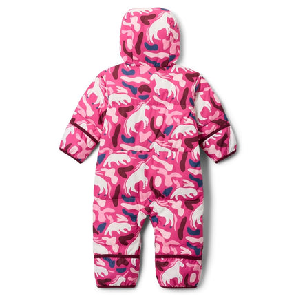 Columbia Youth Infant Snuggly Bunny 2 Bunting, Snowsuit Romper, Pink Ice Uniflauge/Satin Pink, 3/6 Months