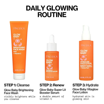PACIFICA Glow Baby Brightening Face Wash for Women 5 oz Face Wash, Orange