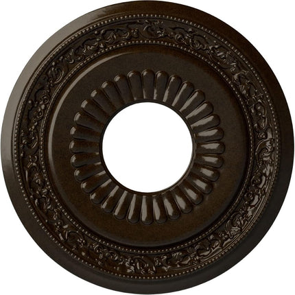 20 5/8"OD x 6 1/4"ID x 1 3/8"P Lauren Ceiling Medallion (Fits Canopies up to 6 1/4"), Hand-Painted Bronze