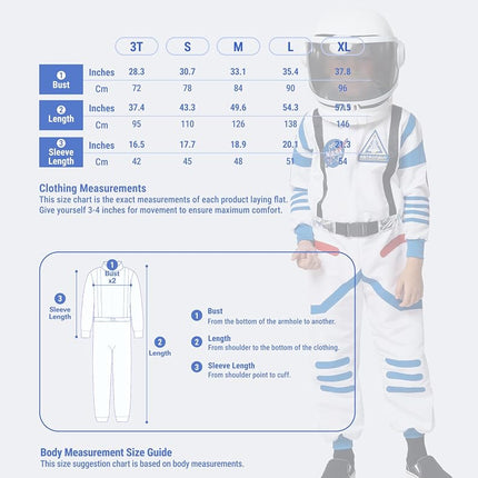 Spooktacular Creations Child Halloween Astronaut Costume, Unisex Pilot Jumpsuit With Astronaut Helmet, Costumes for Kids, White, Small (5-7 yrs)