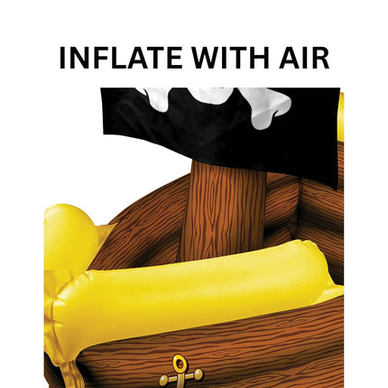 Beistle 50989 Inflatable Pirate Ship Cooler, 3-Feet 3-Inch Width by 33-Inch Height