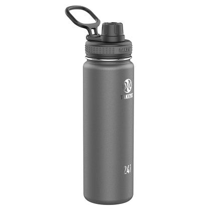 Bouteille d'eau Takeya Originals en acier inoxydable isotherme sous vide, 710 ml, Graphite