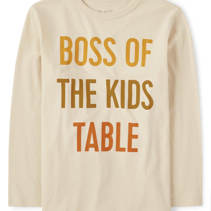 The Children's Place Boys' Thankful Graphic Long S