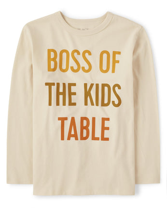 The Children's Place Boys' Thankful Graphic Long S
