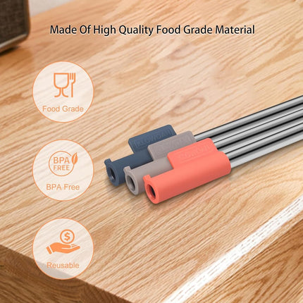 KLOWOAH Replacement Straws Compatible With Brumate Era 40 oz Tumbler, with 1 Brush (Gray 4-pack)