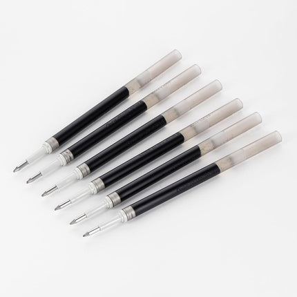 Pentel Refill Ink - for EnerGel Gel Pen, 0.7mm Metal Tip, Medium, Black Ink, Pack of 6 Refills