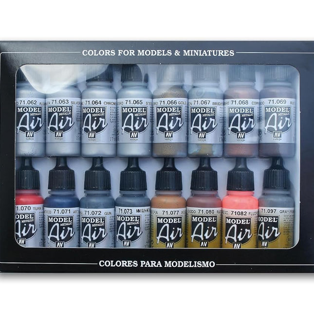 71181 Model Air Metallic Effects 16 Colour Acrylic