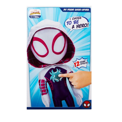 Marvel Spidey and His Amazing Friends - My Friend Ghost-Spider 16” Plush with Sounds - Superhero Toys for Kids 3 and Up