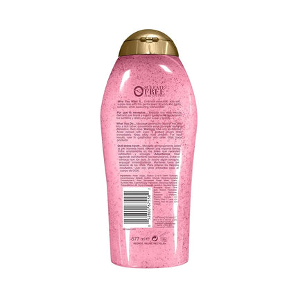 OGX Pink sea salt & rosewater gentle soothing body scrub, 19.5 Ounce