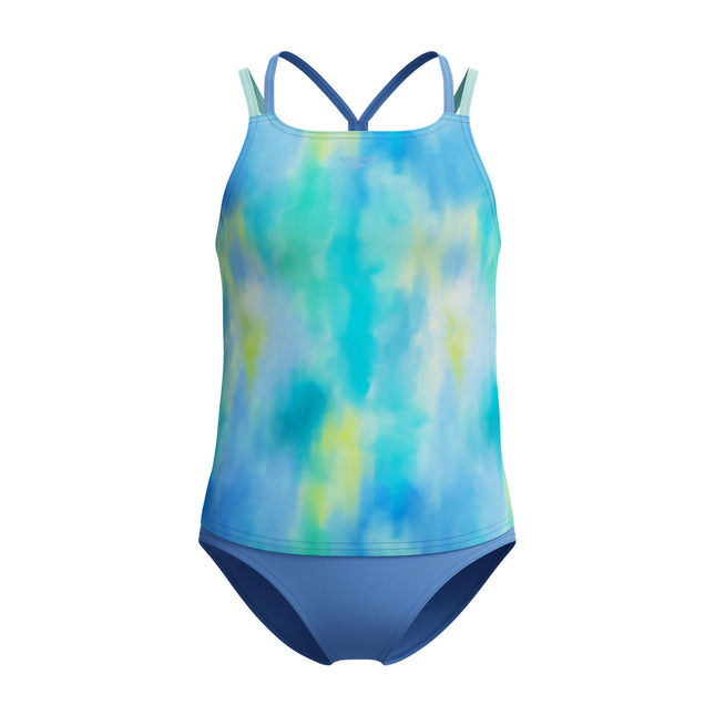 Speedo Girls Swimsuit Two Piece Tankini Thin Strap