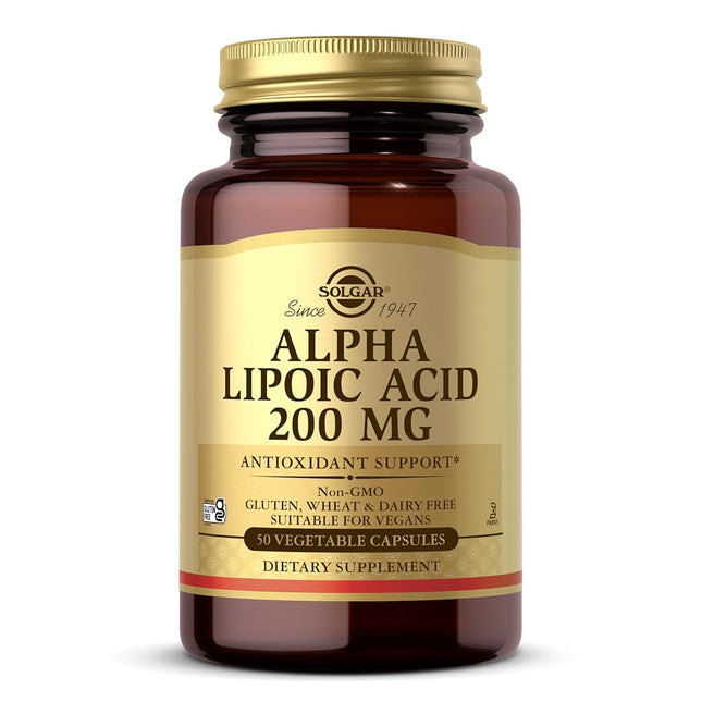 Solgar - Alpha Lipoic Acid 200 mg. - 50 Vegetarian Capsules
