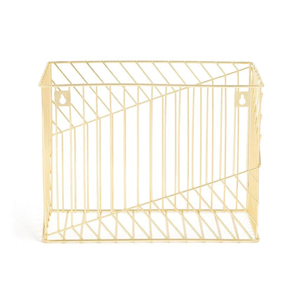 U Brands Metal Hanging File Organizer, Letter Size, Desktop Accessory, Vena Collection, Gold