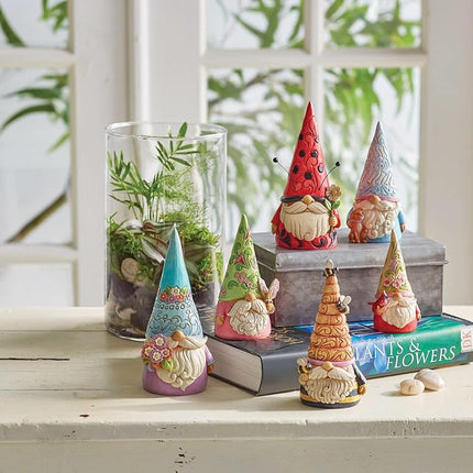 Enesco Redbird Beauty (Gnome with Bird Figurine) - Heartwood Creek by Jim Shore,Multicolor,4.72 Inch