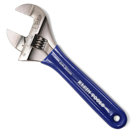 KLEIN TOOLS D86936 Adjustable Wrench, Forged with Slimmer Jaw and a High Polish Chrome Finish, 8-inch