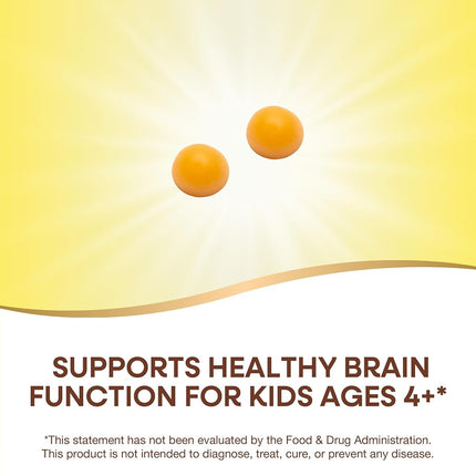Nature’s Way Kids Brain Builder, Supports Healthy Brain Function*, Lemonade Flavored, 60 Vegetarian Gummies