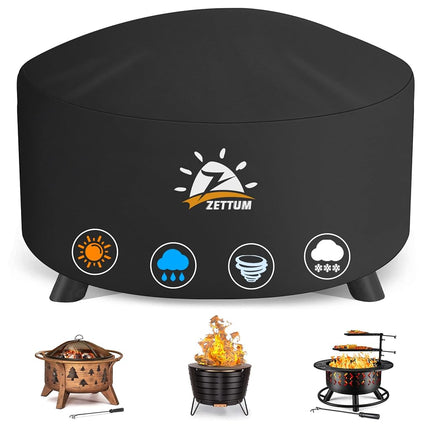 Zettum Fire Pit Cover Round 100 CM - 40 Inch Outdo