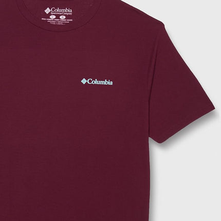 Columbia Men's Graphic T-Shirt, Rich Wine/Sierra, Small