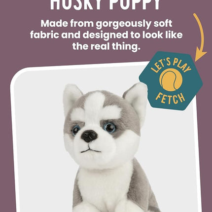 Living Nature Soft Toy - Plush Husky Puppy (16cm)