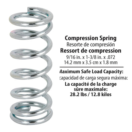 PRIME-LINE SP 9707 Products Compression Spring, Nickel, 9/16 in. x 1-3/8 in