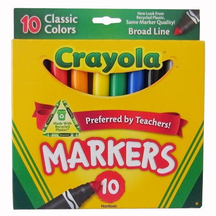 Crayola 10ct Classic Broad Line Markers (3 Pack)