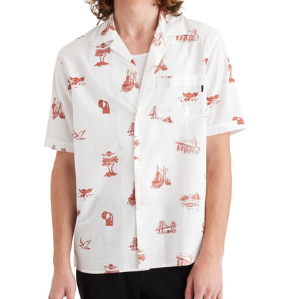Dockers Mens Short Sleeve Camp Collar Shirt (Regul