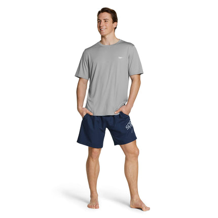 Speedo Men's UV Swim Shirt Basic Easy Short Sleeve Regular Fit