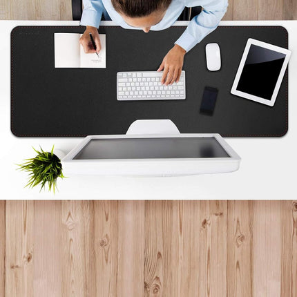 ZORESYN 3XL Large Mouse Pad (120 x 60cm) - PU Leather Extended Gaming Mousepad Desk Mat - Nonslip Base and Waterproof Desktop Keyboard Extended Mouse Mat (Black, 3X-Large)