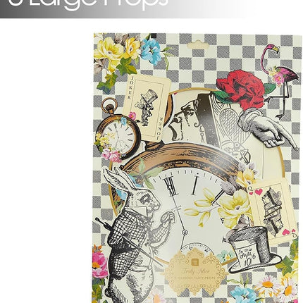 Talking Tables 8 x Reusable Alice in Wonderland Extra Large Room Props – Mad Hatter Tea Party Decorations for Kids Birthday Room Decor, Baby Shower, Bridal Shower, Weddings – Giant Party Decorations