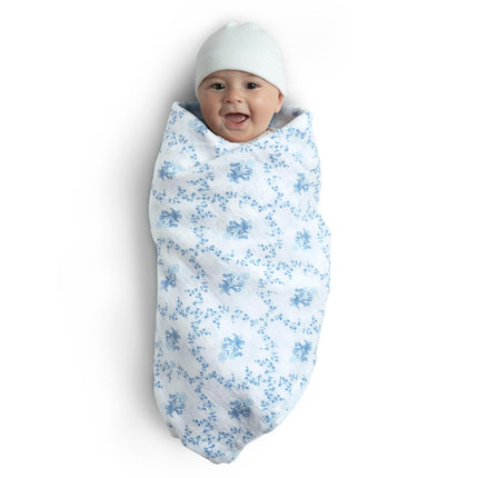 Delta Children 100% Cotton Muslin Baby Receiving Blankets for Girls and Boys � 47x47 Inches (Pack of 2), Blue Botanicals