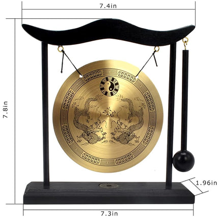 Gong de bureau Feng Shui Zen Art en laiton H1303