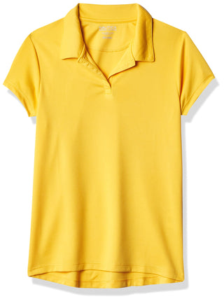 Nautica Girls' Short Sleeve Performance Polo, Gold