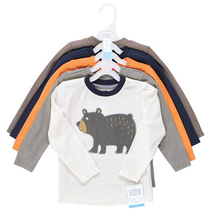 Lot de t-shirts à manches longues Hudson Baby pour bébé, modèle Woodland, taille 4T
